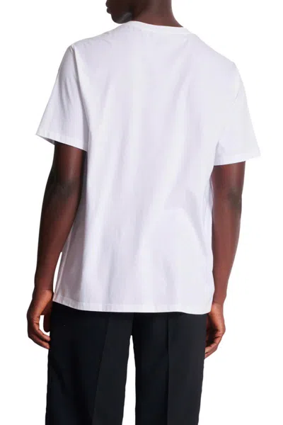 Balmain Men White Crewneck T-shirt With Maxi Logo Lettering On The Front In Cotton Man In White