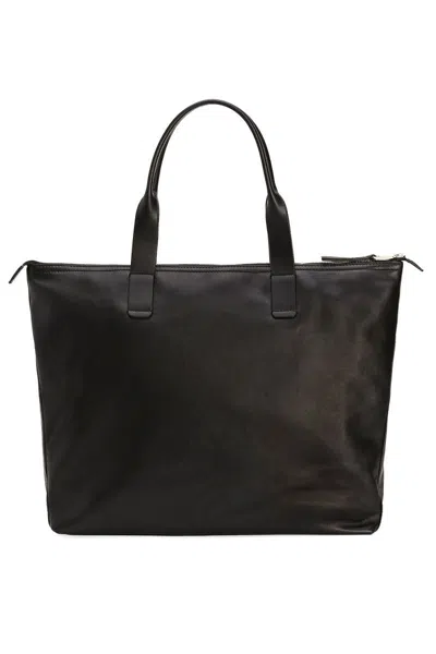 Dolce & Gabbana Carryall Tote Bag With Top Handles In Black