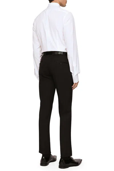 Dolce & Gabbana Poplin Long-sleeved Shirt In White
