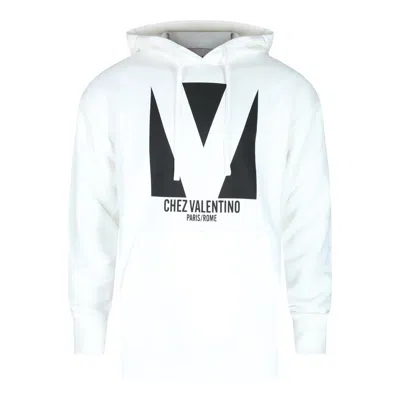 Valentino Sweatshirt Man In White