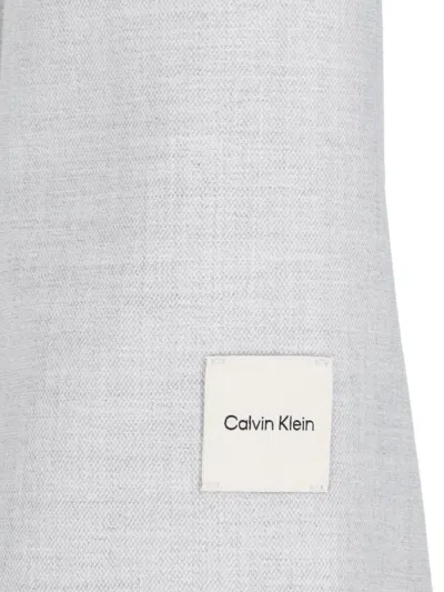 Calvin Klein Single-breasted Blazer In Grey