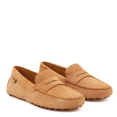 Tod's Logo-debossed Suede Loafers In Multicolor