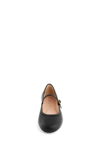 Gianvito Rossi Carla Leather Ballet Flats In Black