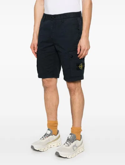 Shop Stone Island Shorts In Blue