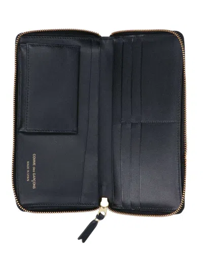 Comme Des Garçons Black Dots Zip Wallet In Black
