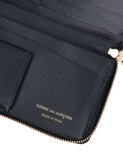 Comme Des Garçons Black Dots Zip Wallet In Black