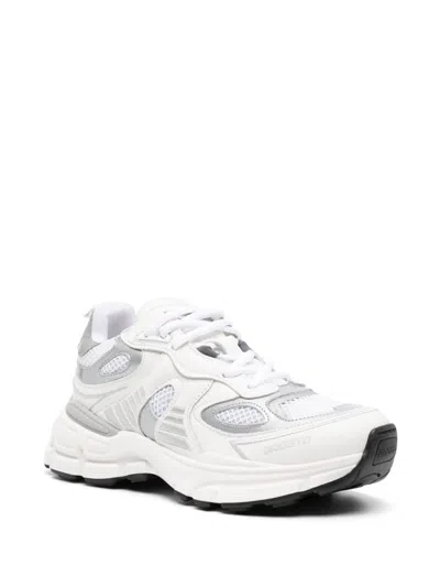 Axel Arigato Marathon Ghost Runner White Low Top Sneakers With Reflectivce Details In Leather Blend Woman In White