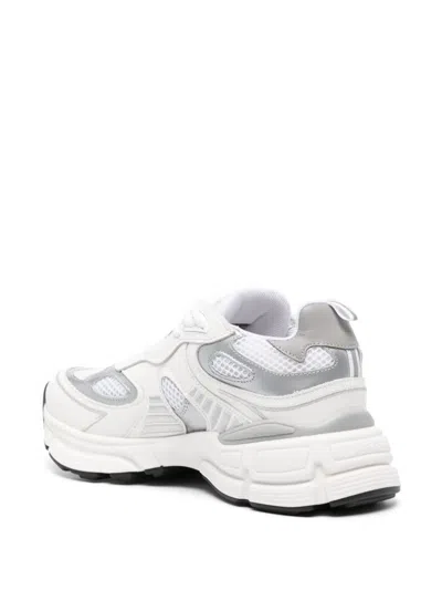 Axel Arigato Marathon Ghost Runner White Low Top Sneakers With Reflectivce Details In Leather Blend Woman In White