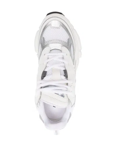 Axel Arigato Marathon Ghost Runner White Low Top Sneakers With Reflectivce Details In Leather Blend Woman In White