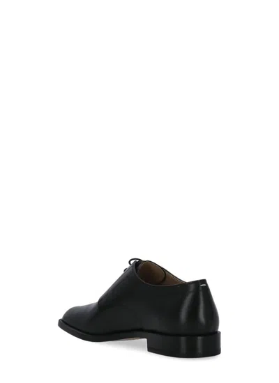 Maison Margiela Brown Tabi Lace-up Oxfords In Black