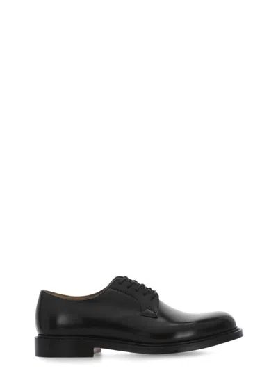 Church's Black Leather Lace Up Shoes In Black