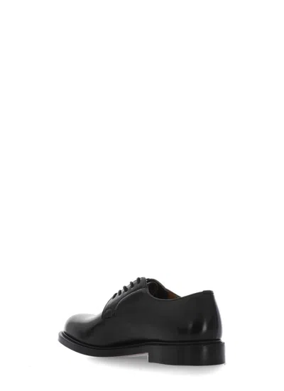 Church's Black Leather Lace Up Shoes In Black