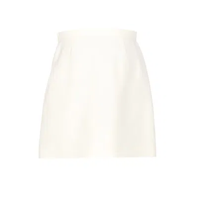 Valentino Solid Crepe Couture Skirt In White
