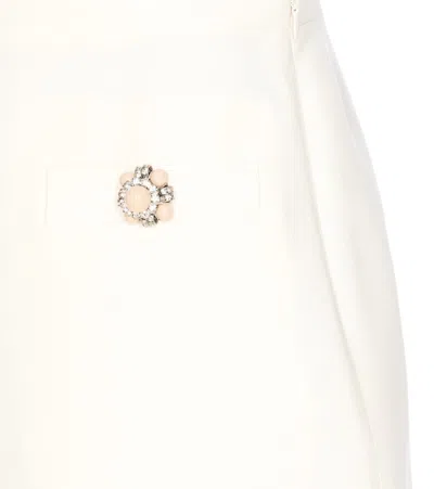 Valentino Solid Crepe Couture Skirt In White