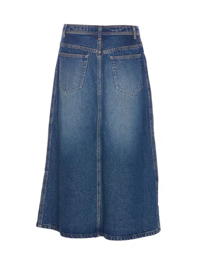 Apc 'georgia Denim Midi Skirt In In Blue