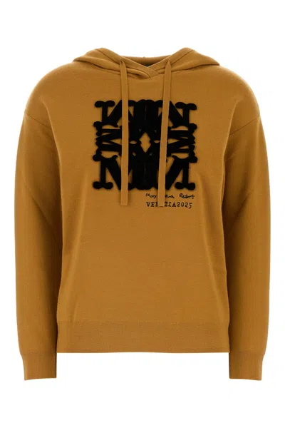 Max Mara Sphinx Jacquard Hooded Sweatshirt With Graphic Print