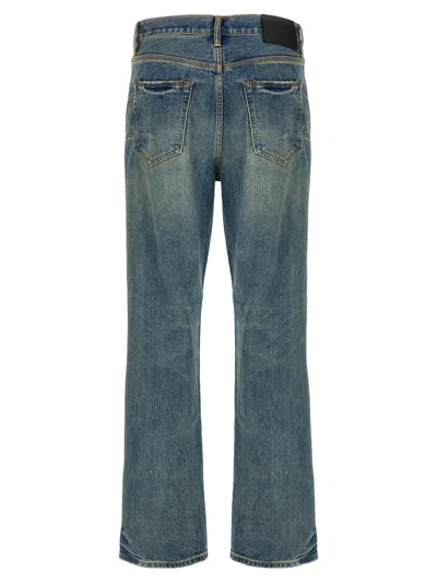 Purple Brand 'hadley Vintage' Blue Jeans With Ripped Detail On The Front And Logo Patch On The Rear