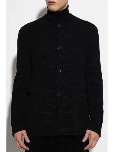 Giorgio Armani Textured Button-up Knitwear