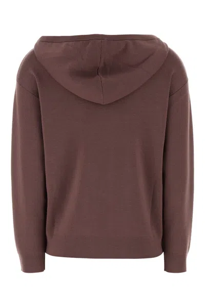 Max Mara Felpa Sfinge In Lana Prugna  Donna