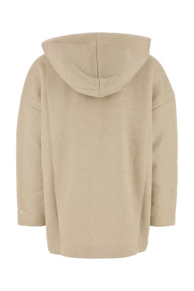 Max Mara Cotton Blend Lurex Threads Hooded Sweatshirt
