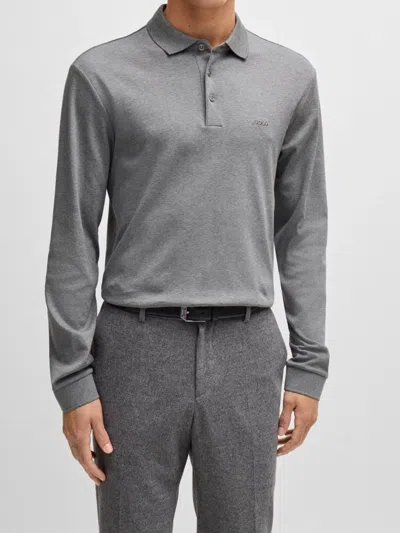 Hugo Boss Organic-cotton Polo Shirt With Embroidered Logo