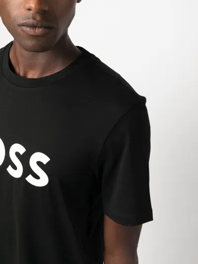 Hugo Boss Boss Tiburt Logo Graphic T-shirt In Black