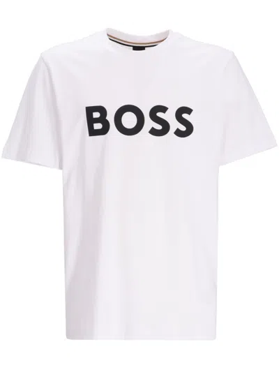 Hugo Boss Boss Tiburt Logo Graphic T-shirt In Black