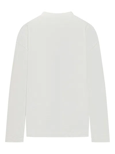 Jil Sander Minimalist Long-sleeve White T-shirt With Bold Logo