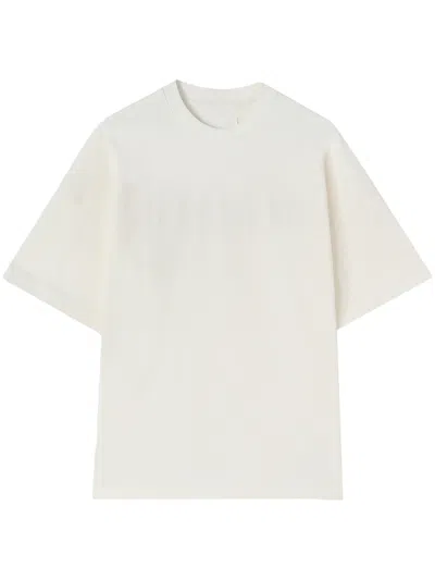 Jil Sander Cotton Jersey Logo T-shirt In Black