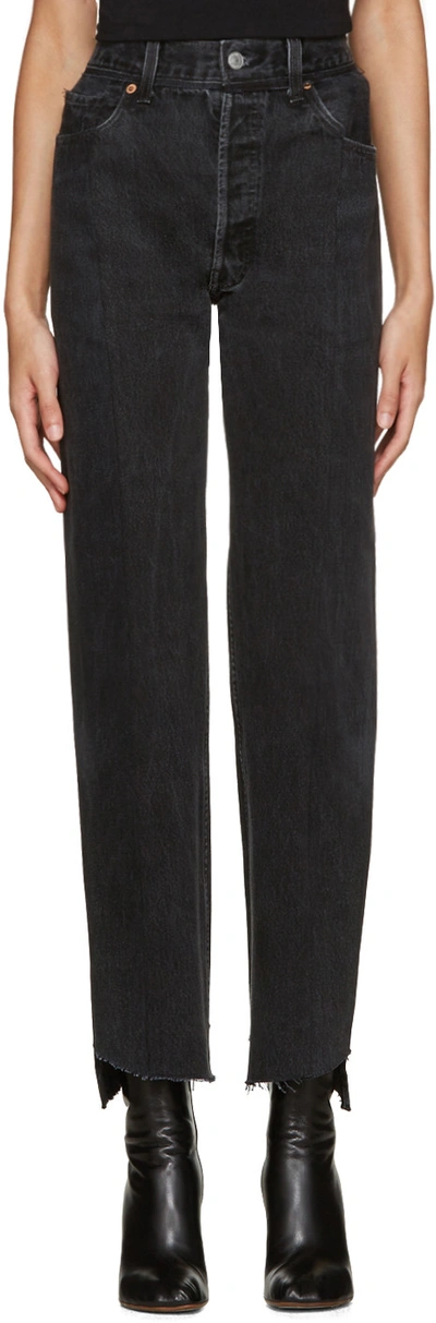 Black Reworked Jeans