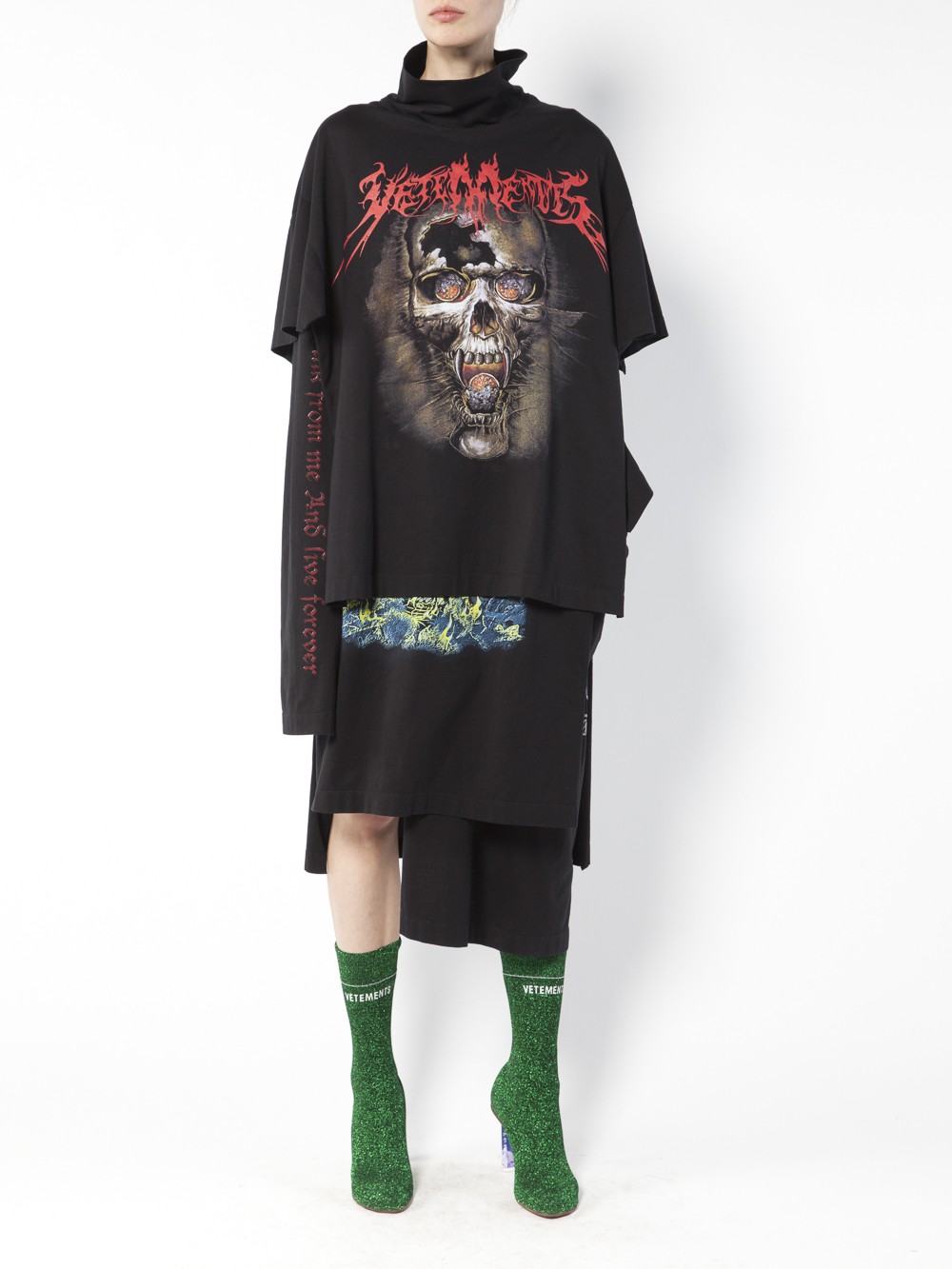 vetements layered t shirt dress