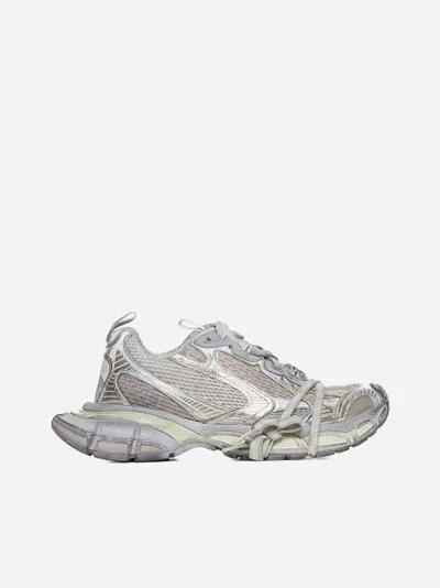Balenciaga Multicolor Mesh And Rubber 3 Xl Sneakers In Eggshell