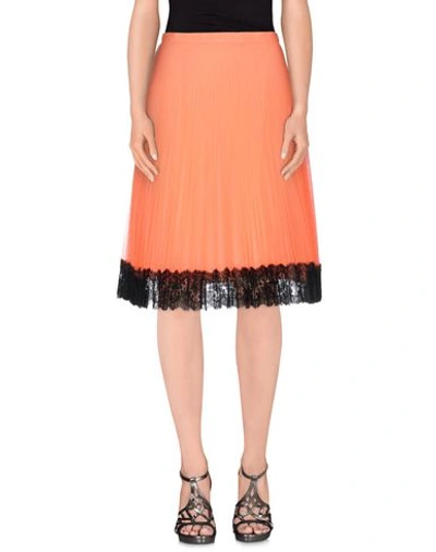 Shop Christopher Kane Knee Length Skirts In Orange