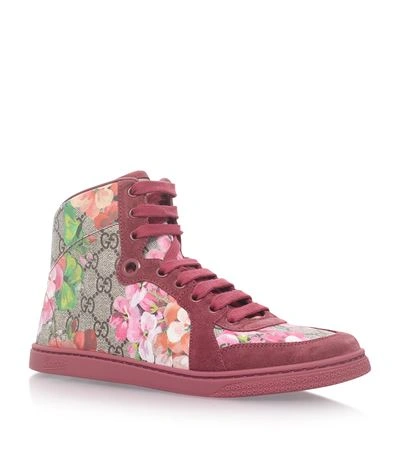 Gucci Coda Gg Blooms Printed Leather And Suede High-top Sneakers In Beige |  ModeSens