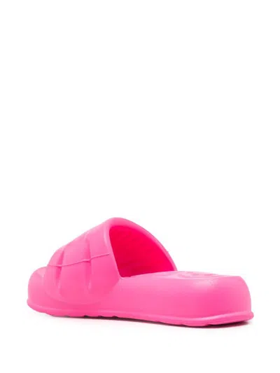 Kenzo Rubber Open Toe Slide Mules In Pink