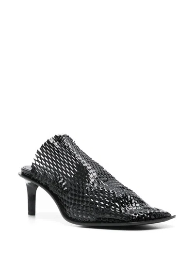 Kenzo 55mm Mesh-design Mules In Black