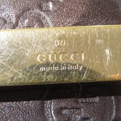 Pre-owned Gucci Dark Brown Leather Coin Purse/coin Case ()