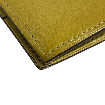 Pre-owned Hermes Yellow Swift Leather Wallet (bi-fold) ()