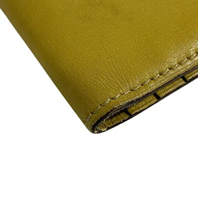 Pre-owned Hermes Yellow Swift Leather Wallet (bi-fold) ()