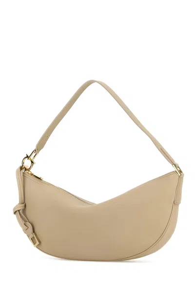 Ferragamo Sand Leather Shoulder Bag