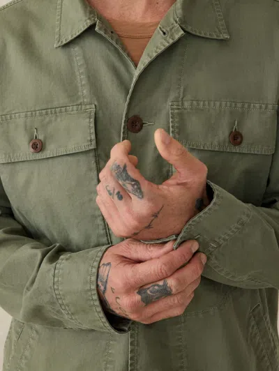 Faherty Commander Shirt Jacket In Spring Forest