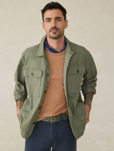 Faherty Commander Shirt Jacket In Spring Forest