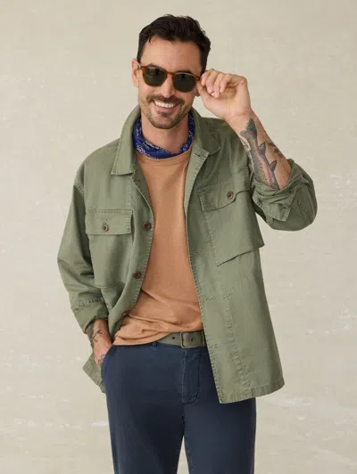 Faherty Commander Shirt Jacket In Spring Forest