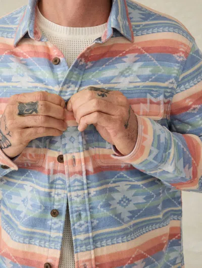 Faherty Doug Good Feather Canyon Overshirt In Dusk Star Glow
