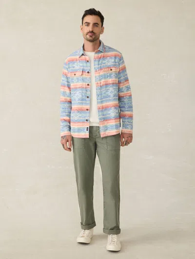 Faherty Doug Good Feather Canyon Overshirt In Dusk Star Glow