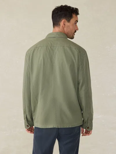 Faherty Commander Shirt Jacket In Spring Forest