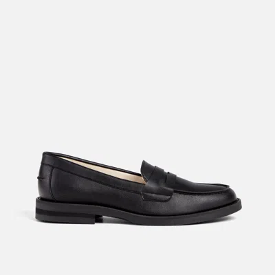 Duke & Dexter Women's Wilde Black Vegan Penny Loafer - Women's In Black