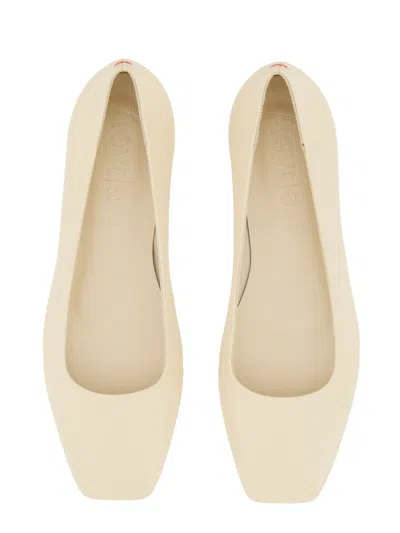 Aeyde Aeydē "ida" Dancer Nappa Leather Flats In White