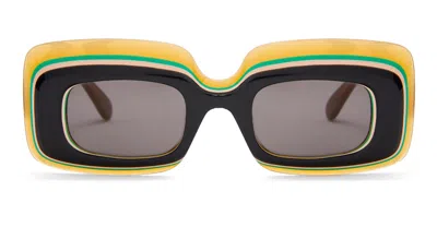 Loewe Rectangular Sun Glasses Multicolor In Multi