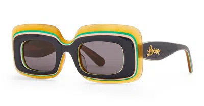 Loewe Rectangular Sun Glasses Multicolor In Multi